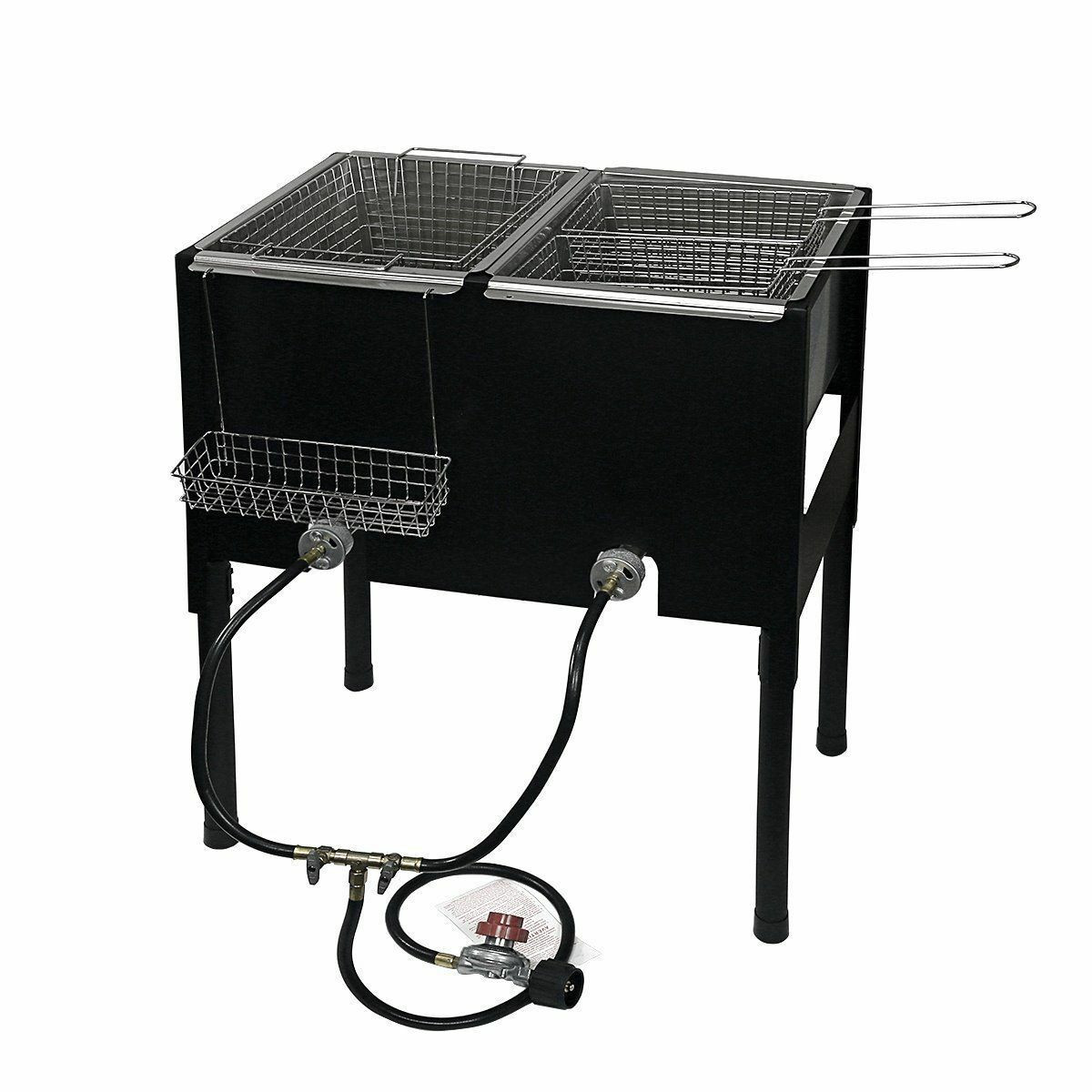 Best ideas about Outdoor Deep Fryer
. Save or Pin Propane LPG Camping Stove 2 Burner basket Gas Double Deep Now.