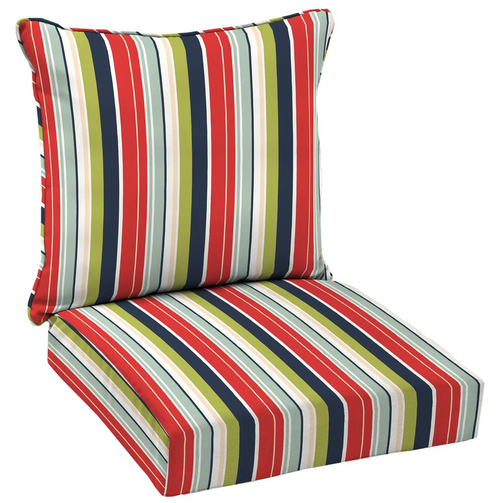 Best ideas about Outdoor Dining Chair Cushions
. Save or Pin Hampton Bay Francesca Stripe 2 Piece Deep Seating Outdoor Now.