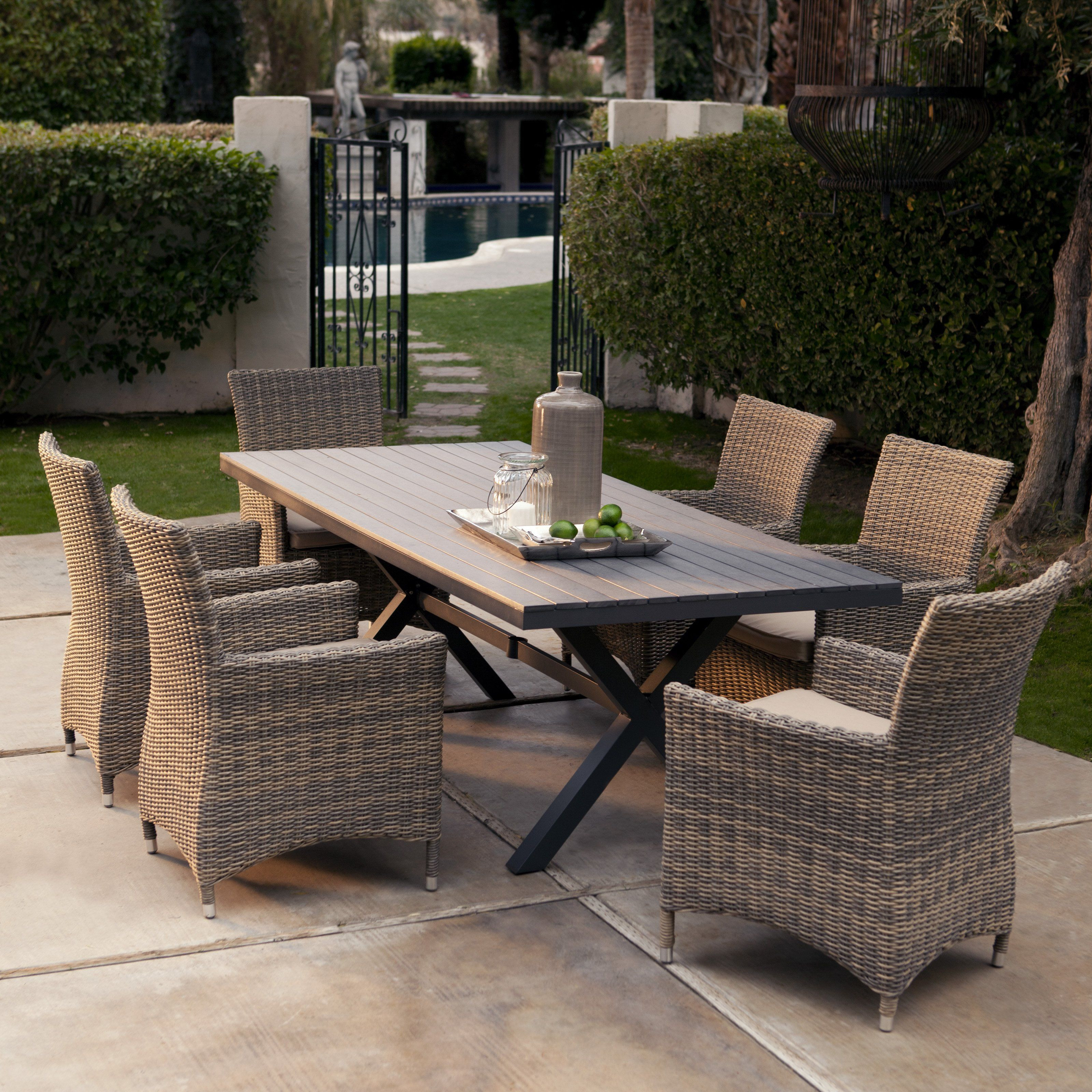 Best ideas about Outdoor Dining Furniture
. Save or Pin Bella All Weather Wicker Patio Dining Set Seats 6 Now.