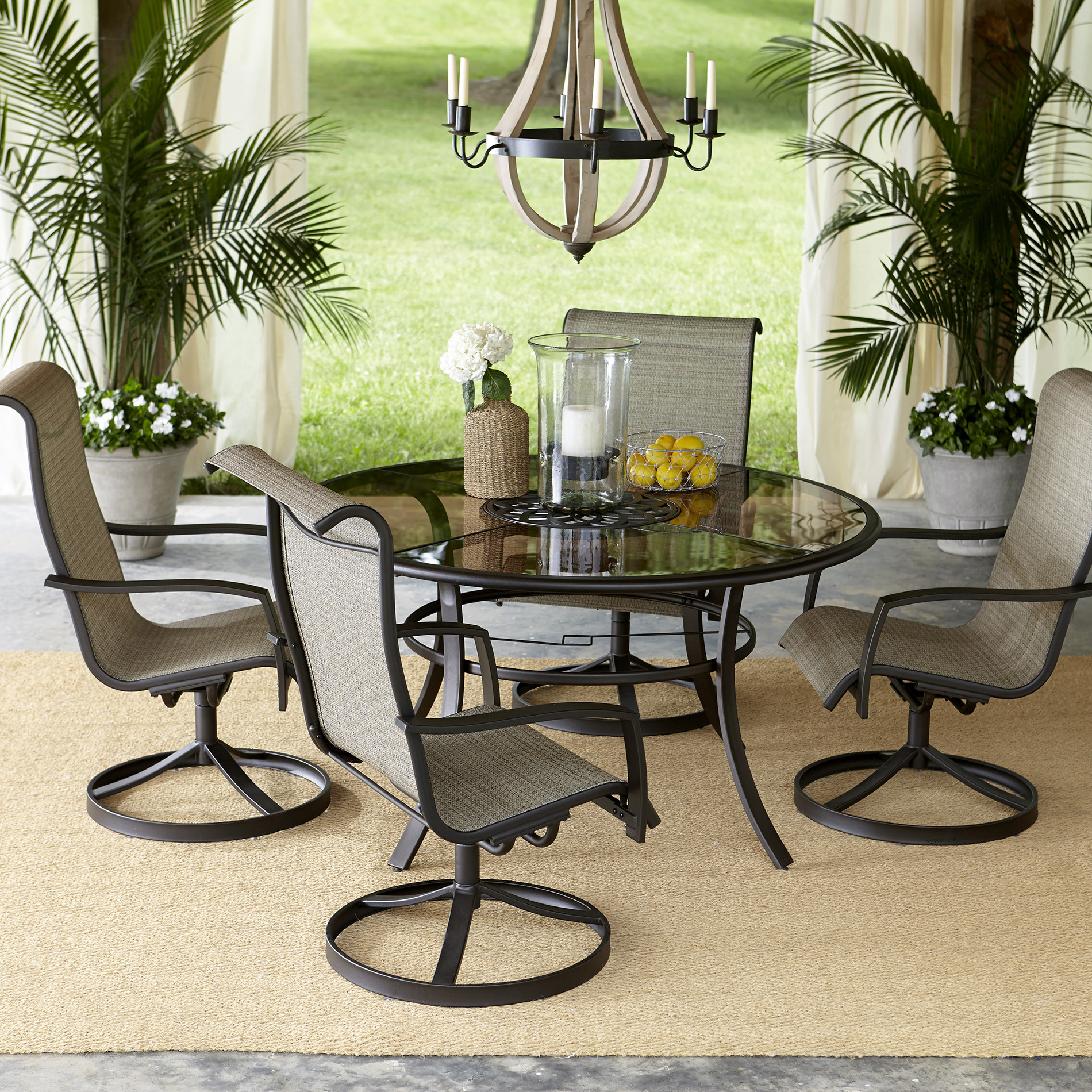 Best ideas about Outdoor Dining Furniture
. Save or Pin Garden Oasis Providence 5 Piece Swivel Dining Set Now.