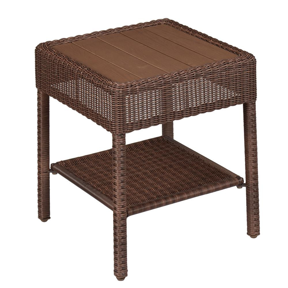 Best ideas about Outdoor End Tables
. Save or Pin Hampton Bay Park Meadows Brown Wicker Outdoor Accent Table Now.