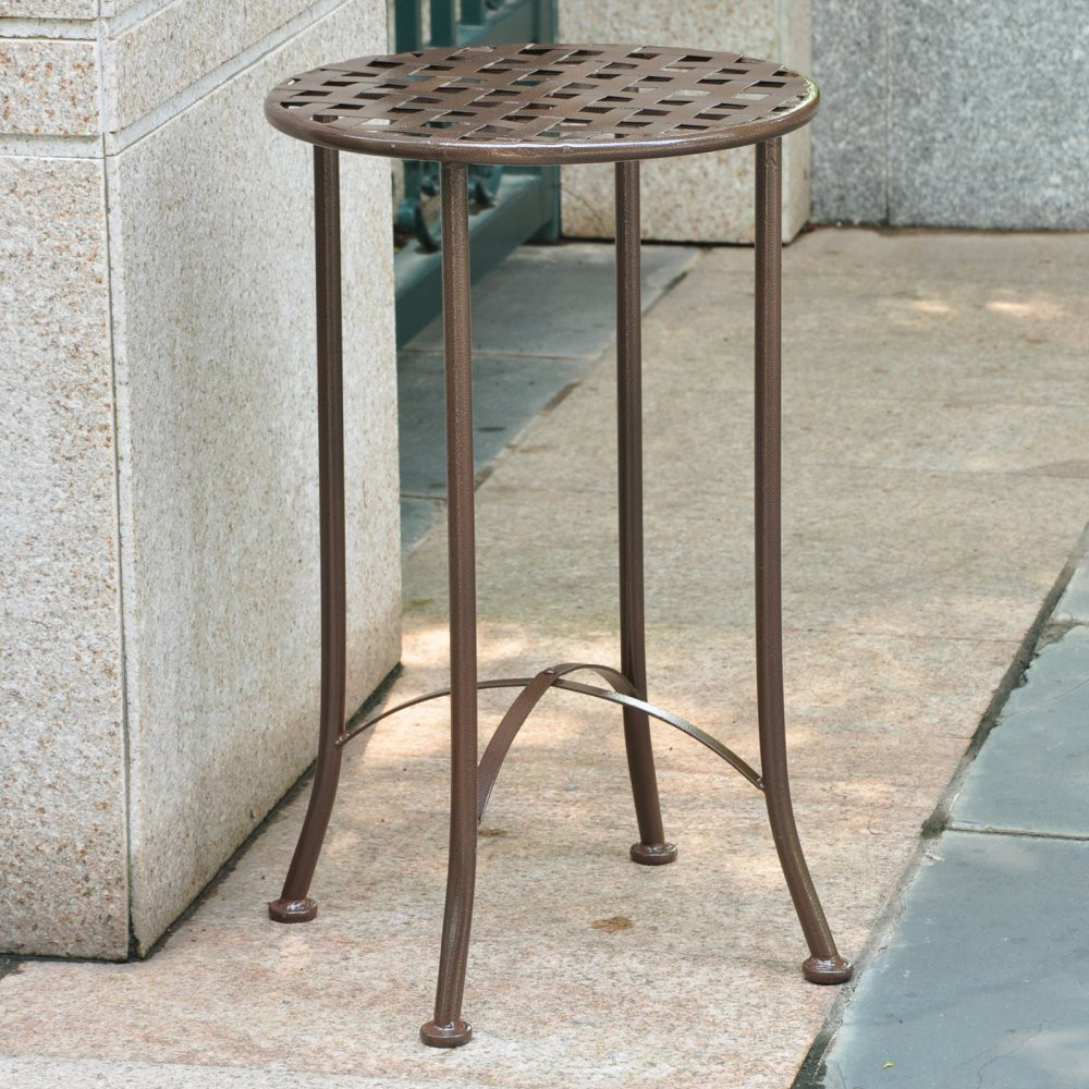 Best ideas about Outdoor End Tables
. Save or Pin International Caravan Mandalay 15 in Round Iron Metal Now.