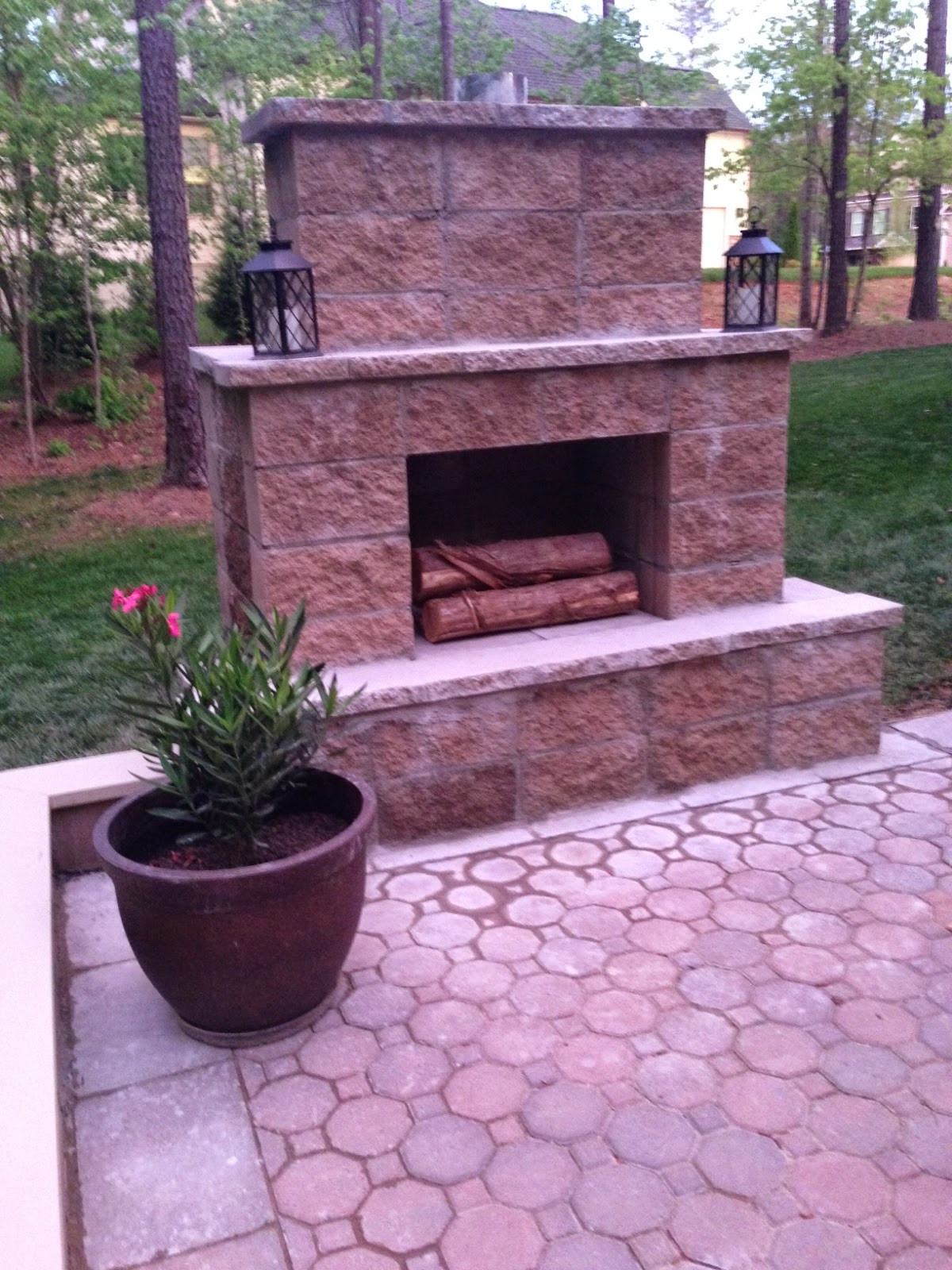 Best ideas about Outdoor Fireplace DIY
. Save or Pin Life in the Barbie Dream House DIY Paver Patio and Now.