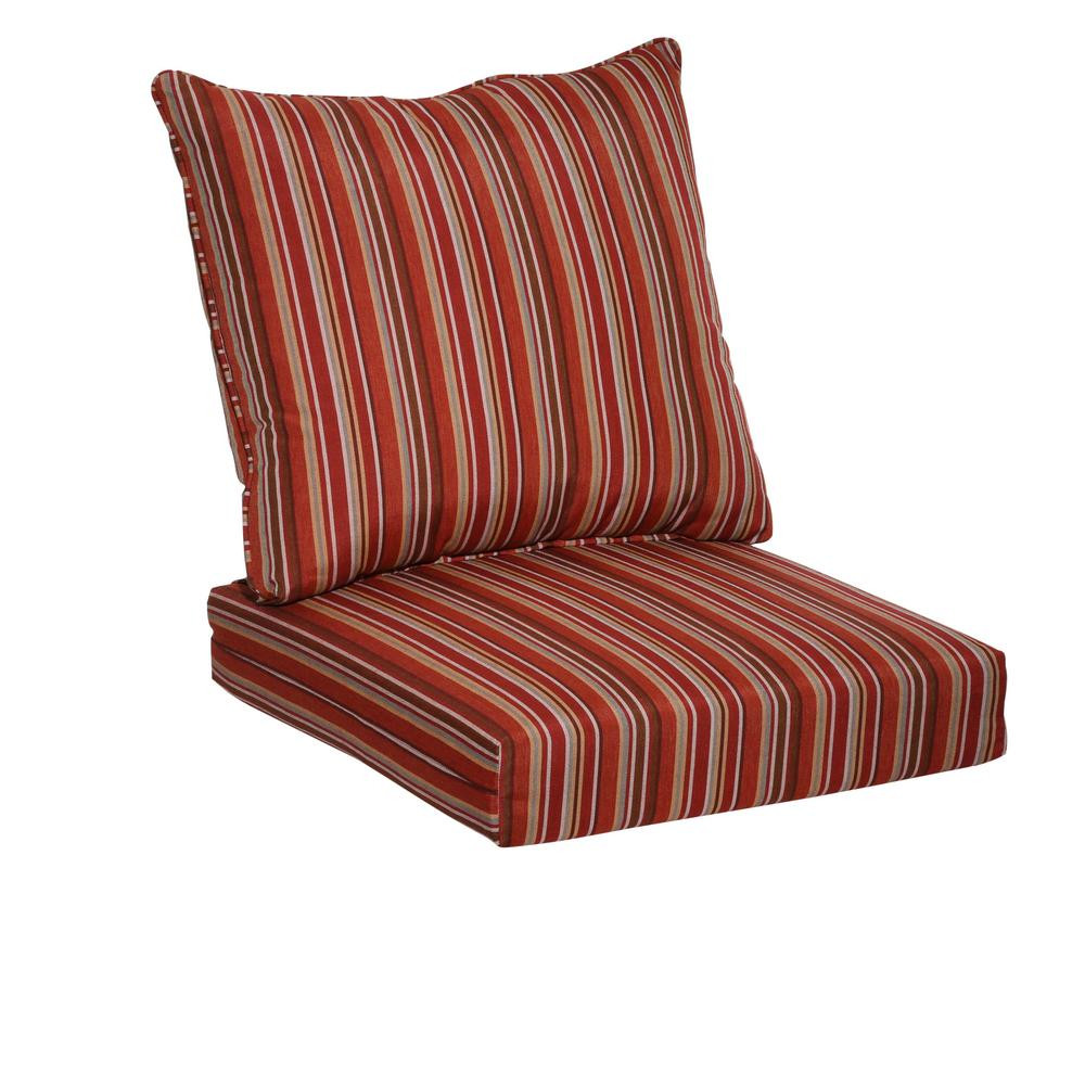 Best ideas about Outdoor Lounge Chair Cushions
. Save or Pin Hampton Bay Dragonfruit Stripe 2 Piece Deep Seating Now.
