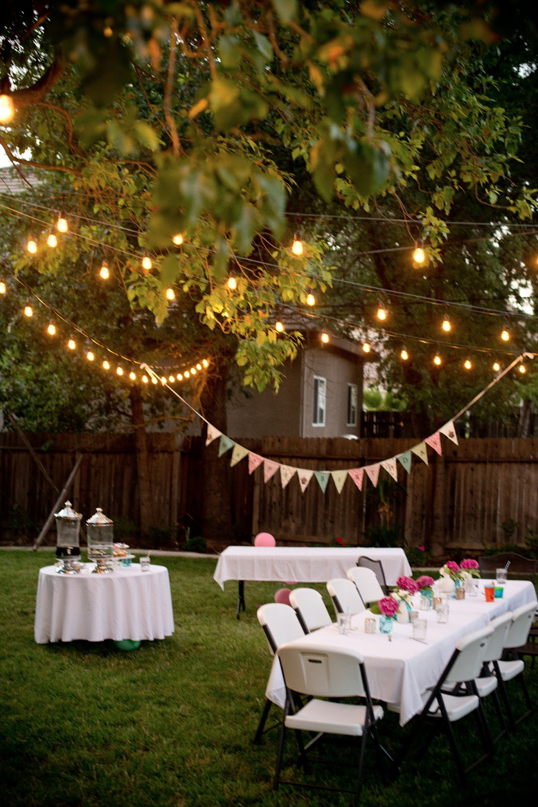 Best ideas about Outdoor Party Lights
. Save or Pin Domestic Fashionista Backyard Birthday Fun Pink Now.