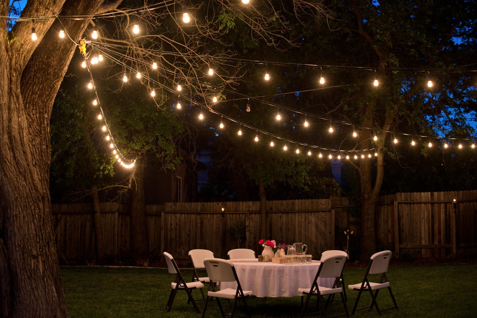 Best ideas about Outdoor Party Lights
. Save or Pin Domestic Fashionista Backyard Anniversary Dinner Party Now.