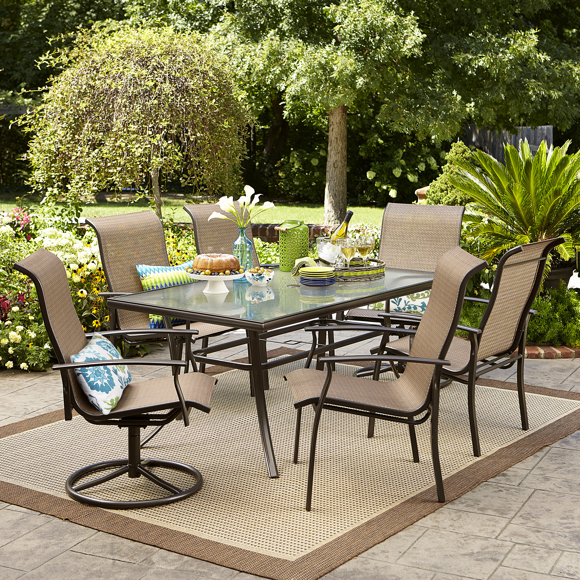 Best ideas about Outdoor Patio Dining Sets
. Save or Pin Garden Oasis Harrison 7 pc Textured Glass Top Dining Set Now.