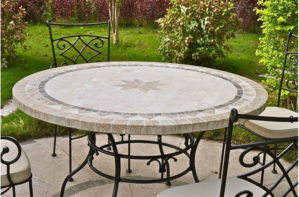 Best ideas about Outdoor Patio Tables
. Save or Pin 49 63" Round Outdoor Patio Table Stone Marble Mosaic MEXICO Now.