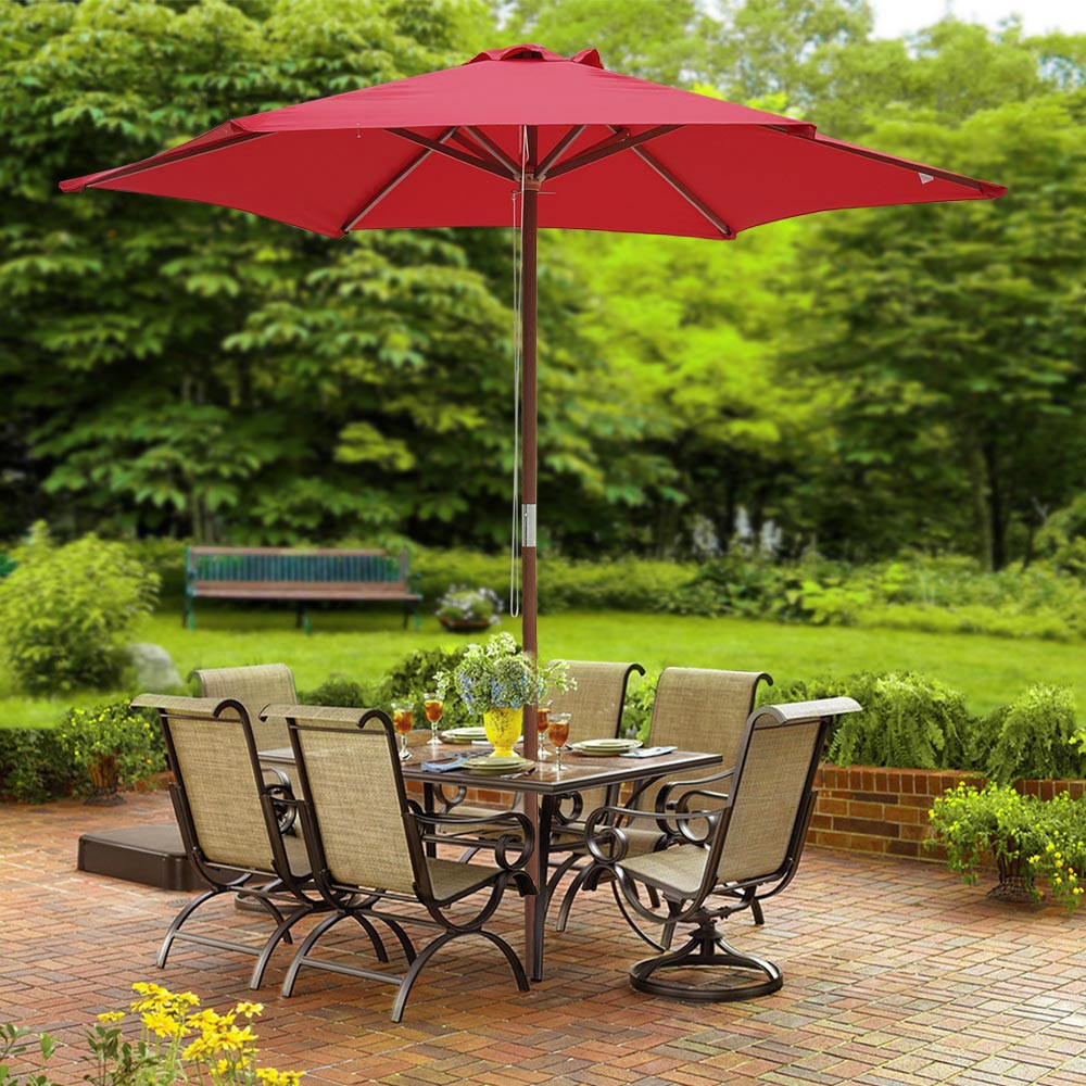 Best ideas about Outdoor Patio Umbrellas
. Save or Pin 8FT 6 Ribs Patio Wood Umbrella Wooden Pole Outdoor Garden Now.