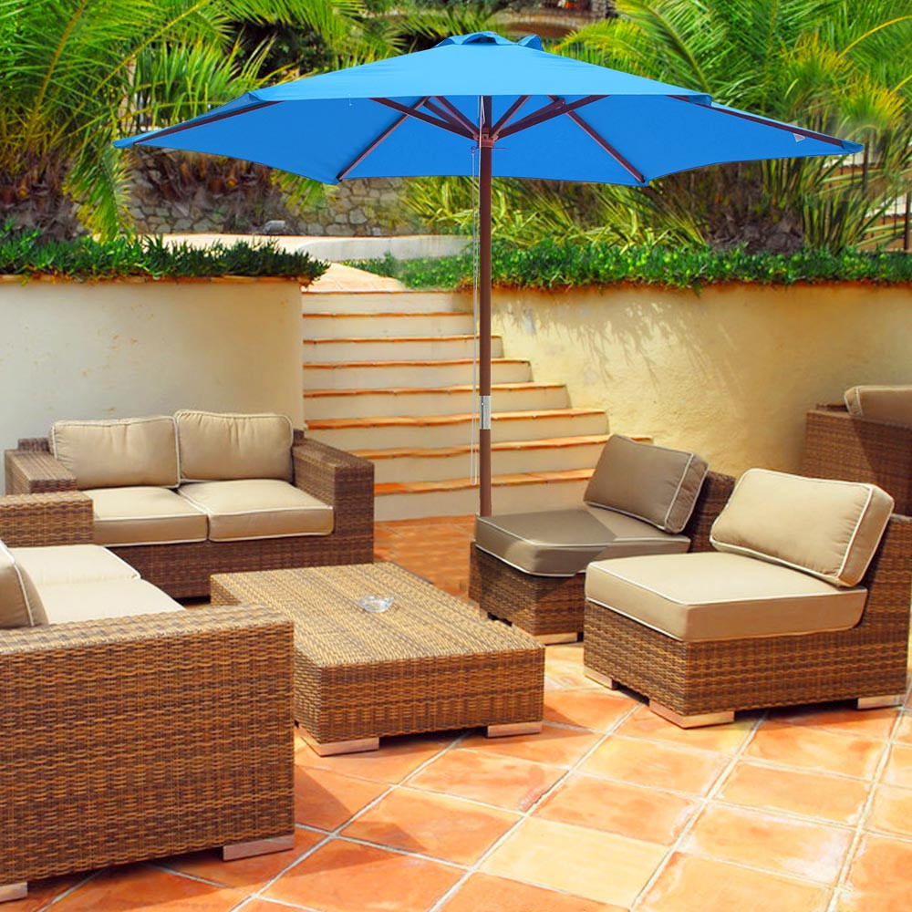 Best ideas about Outdoor Patio Umbrellas
. Save or Pin 8FT 6 Ribs Patio Wood Umbrella Wooden Pole Outdoor Garden Now.