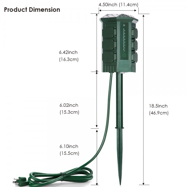 Best ideas about Outdoor Power Strips
. Save or Pin Outdoor Power Stake by BESTTEN 15 Foot Waterproof Long Now.