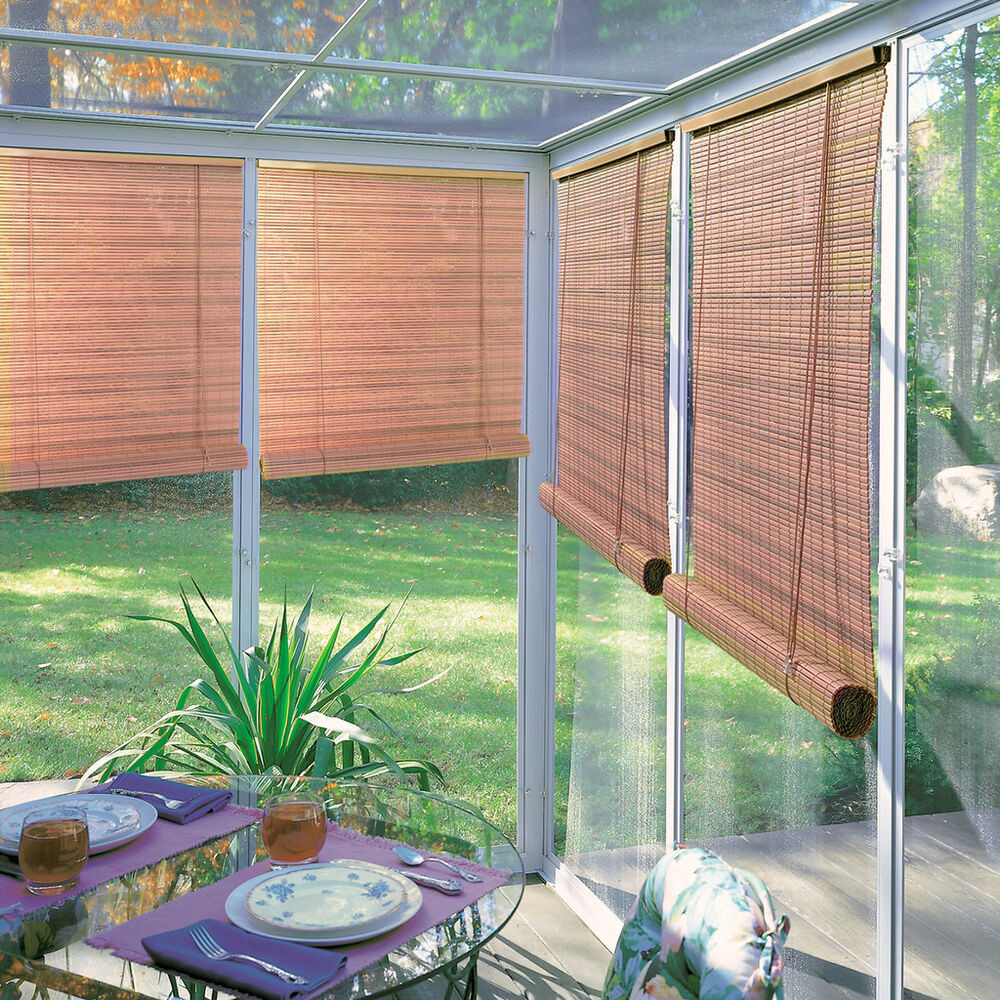 Best ideas about Outdoor Roll Up Blinds
. Save or Pin Lewis Hyman Woodgrain Indoor Outdoor 1 4 inch Rollup Blind Now.