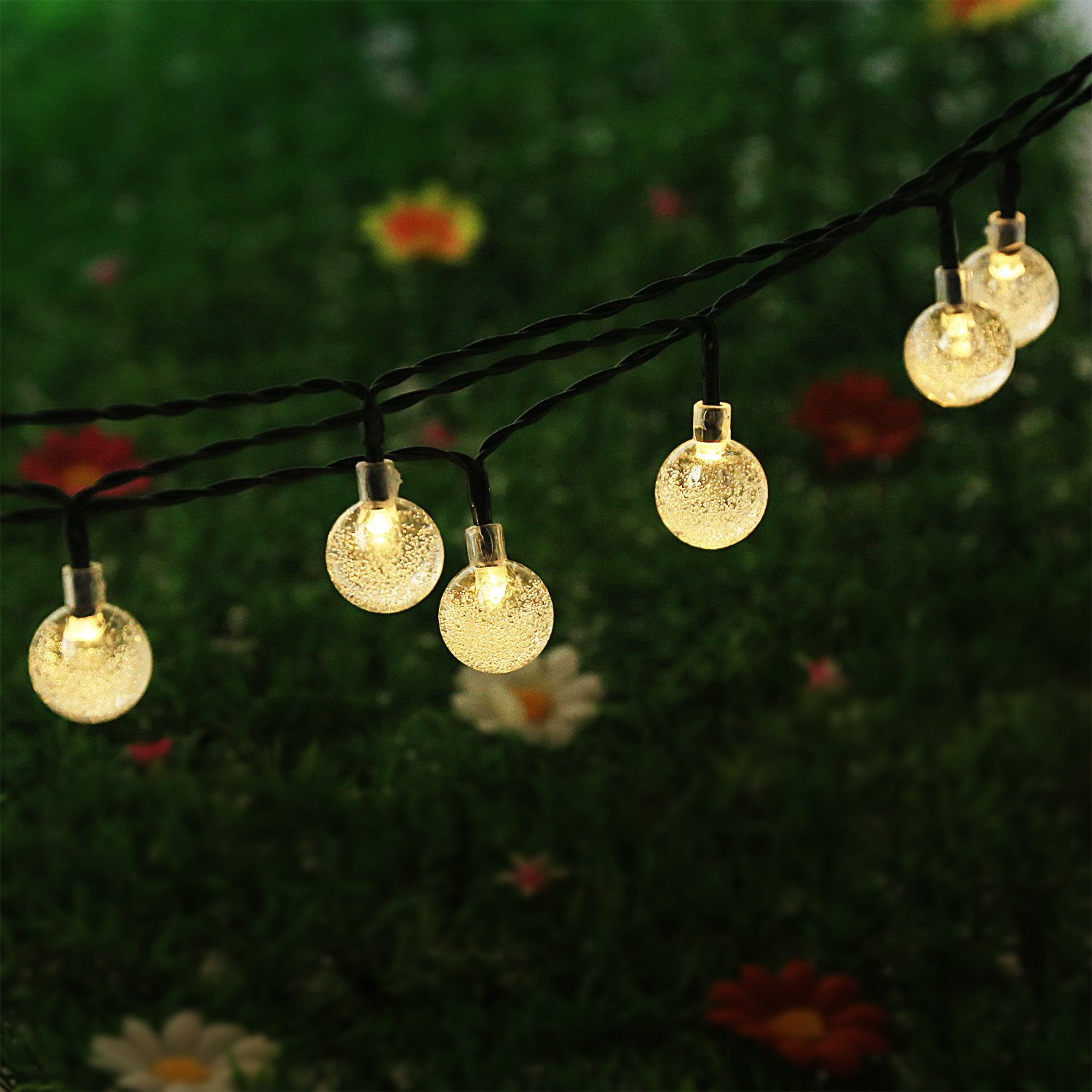 Best ideas about Outdoor Solar String Lights
. Save or Pin NEWSTYLE 16 4Ft 30 LED Crystal Ball Solar Powered Outdoor Now.