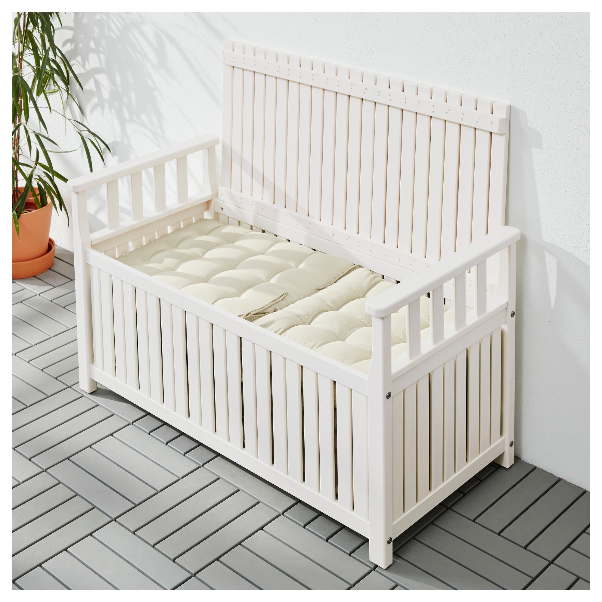Best ideas about Outdoor Storage Bench
. Save or Pin ÄNGSÖ Storage bench outdoor White stained IKEA Now.