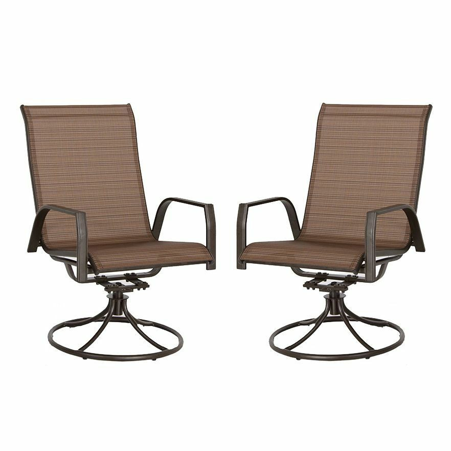 Best ideas about Outdoor Swivel Chairs
. Save or Pin Outdoor Swivel Chair Set 2 Brown Sling Patio Furniture Now.