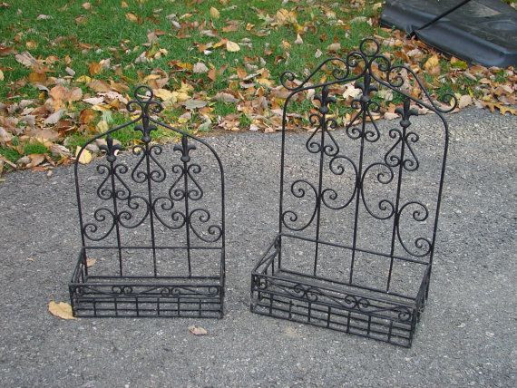 Best ideas about Outdoor Wall Planters Wrought Iron
. Save or Pin Wrought Iron trellis style planter boxes 2 sizes Now.