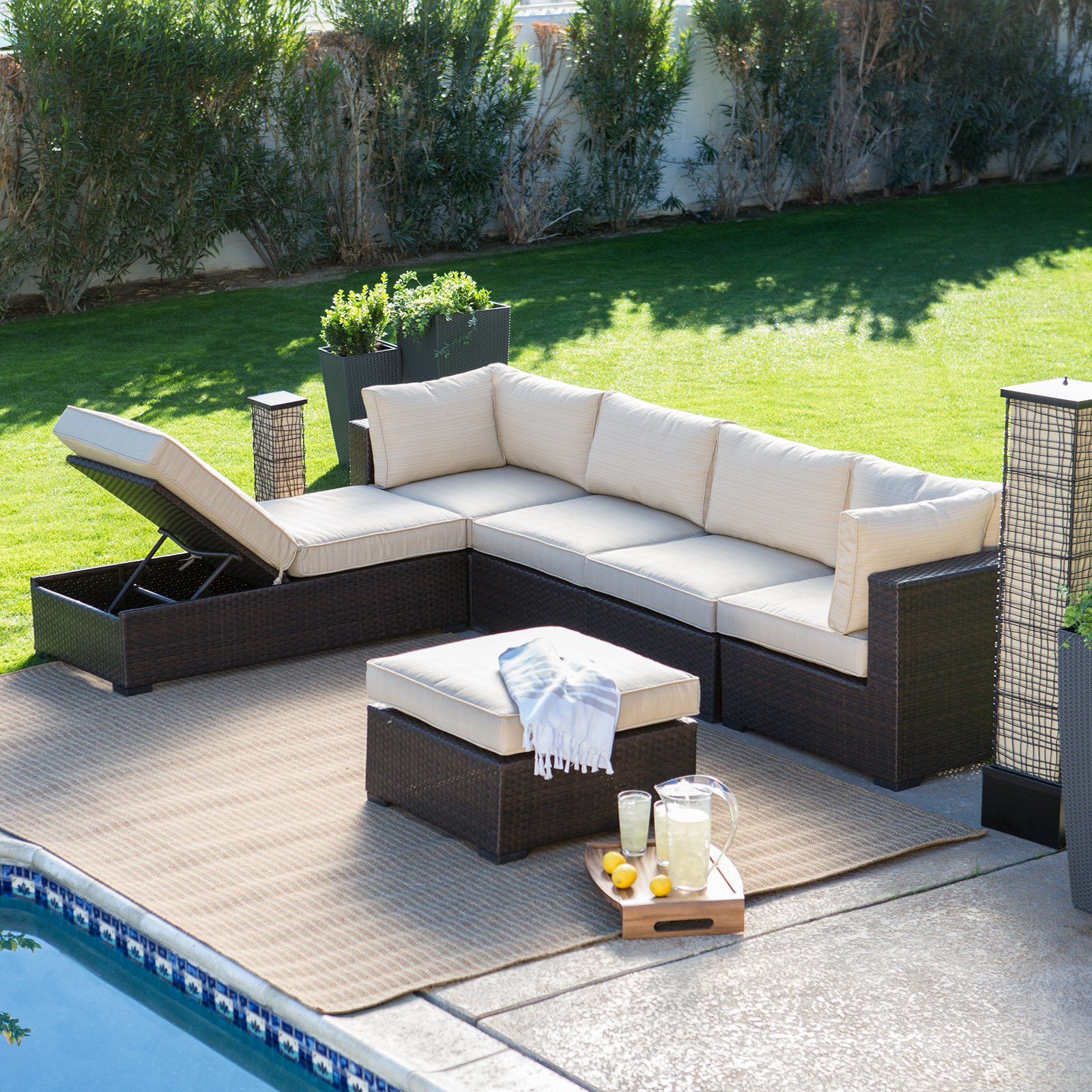 Best ideas about Outside Patio Furniture
. Save or Pin Belham Living Marcella All Weather Outdoor Wicker 6 Piece Now.