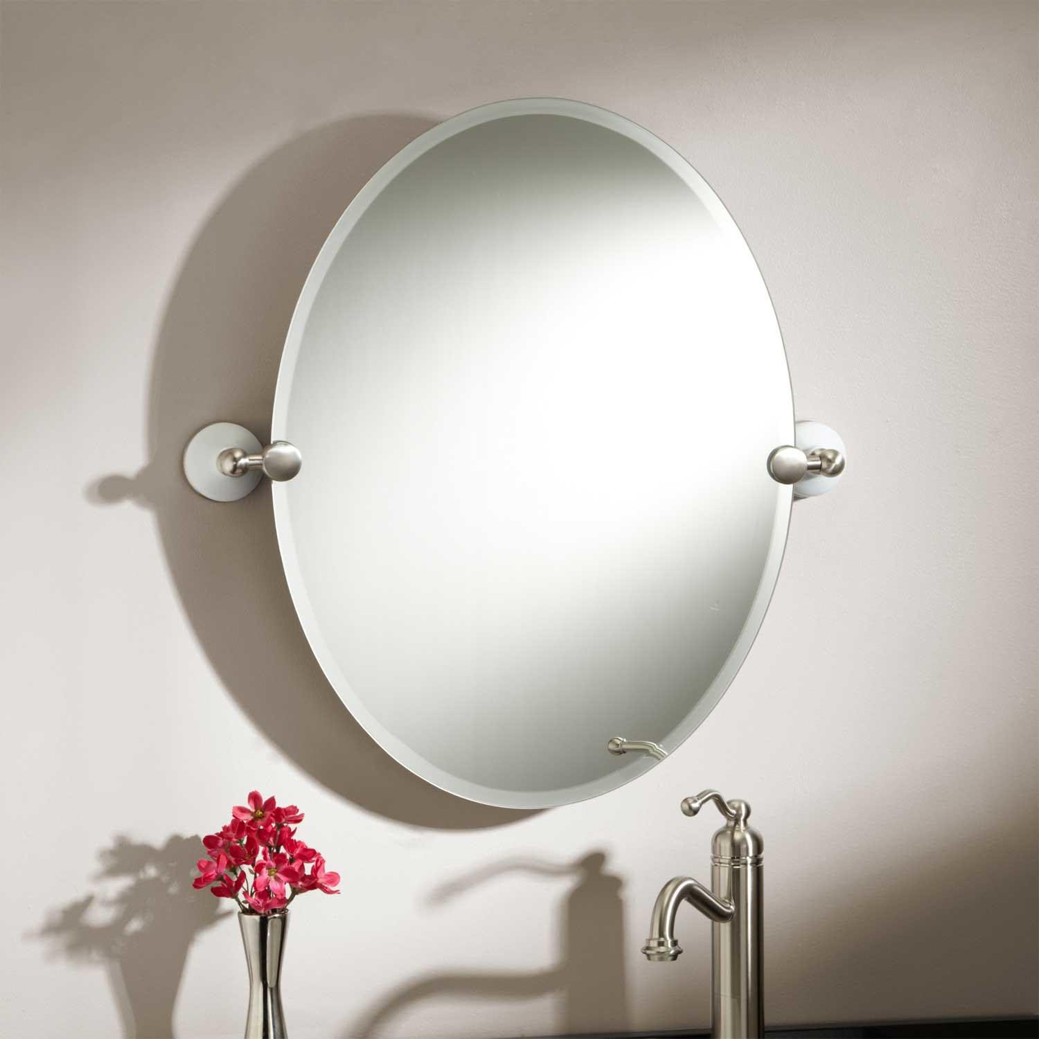 Best ideas about Oval Bathroom Mirror
. Save or Pin Oval Bathroom Mirrors Brushed Nickel Now.