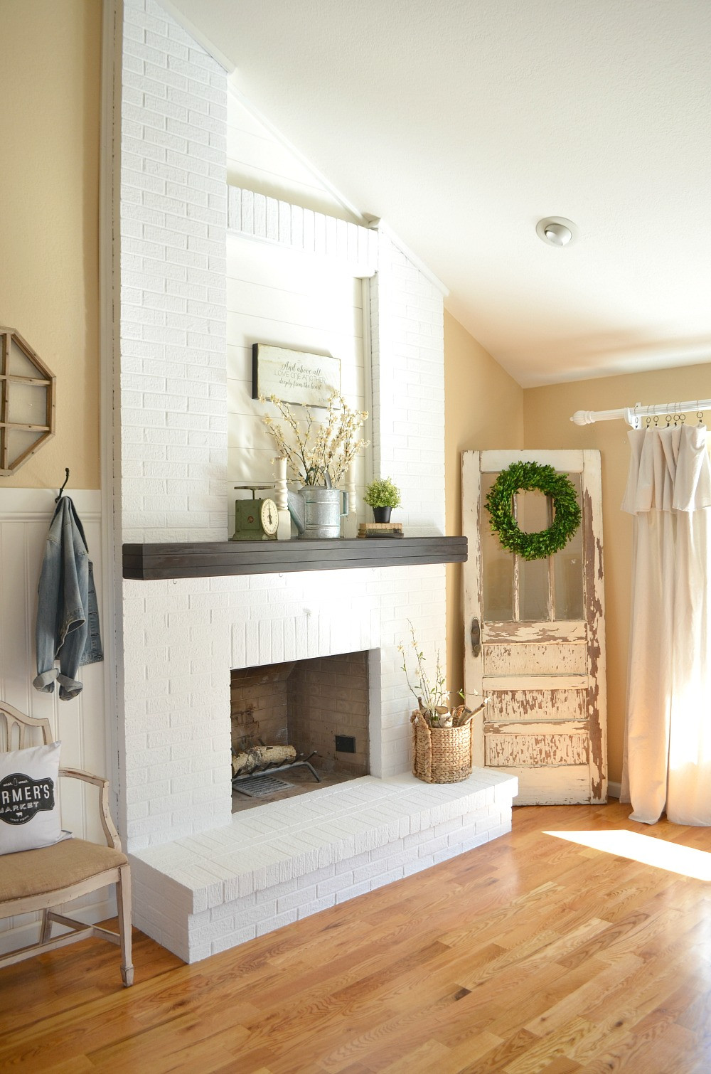 Best ideas about Paint Brick Fireplace
. Save or Pin How to Paint a Brick Fireplace Little Vintage Nest Now.