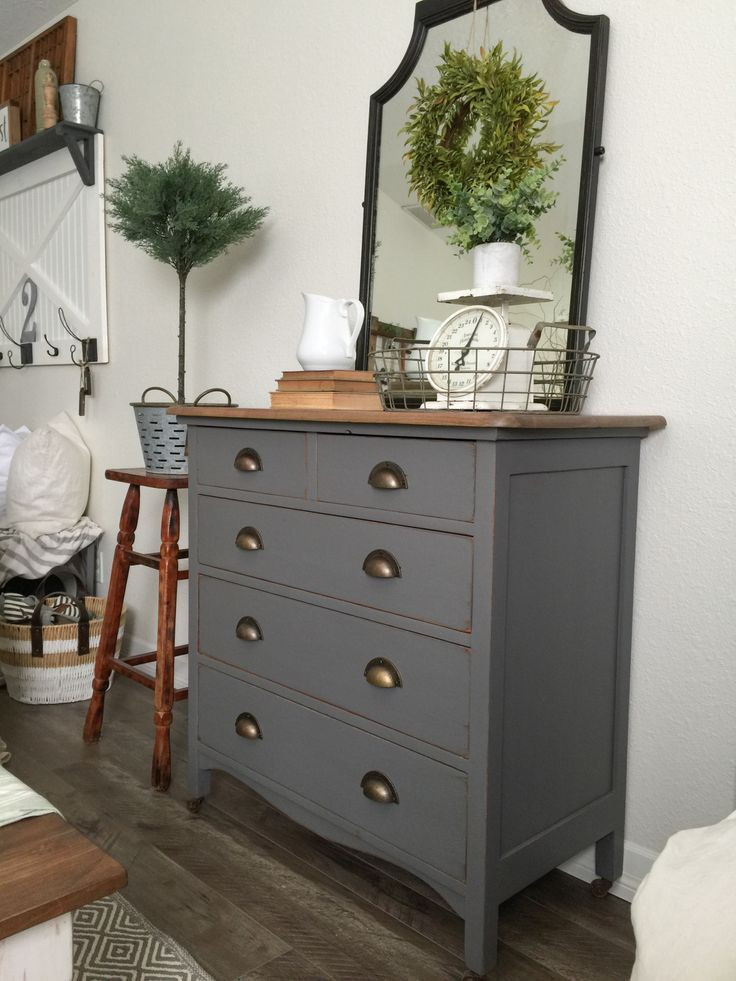 Best ideas about Painted Bedroom Furniture Ideas
. Save or Pin Charcoal Gray Dresser with a Sweet Little Note Now.