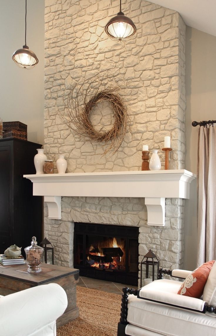 Best ideas about Painted Stone Fireplace
. Save or Pin Pin by Karen Matthews on Fireplace Bricks Now.