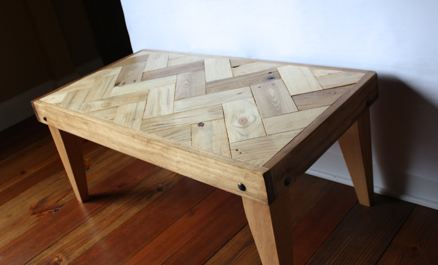 Best ideas about Pallet Coffee Table
. Save or Pin Rustic Pallet Coffee Table Herringbone Design chevron Now.