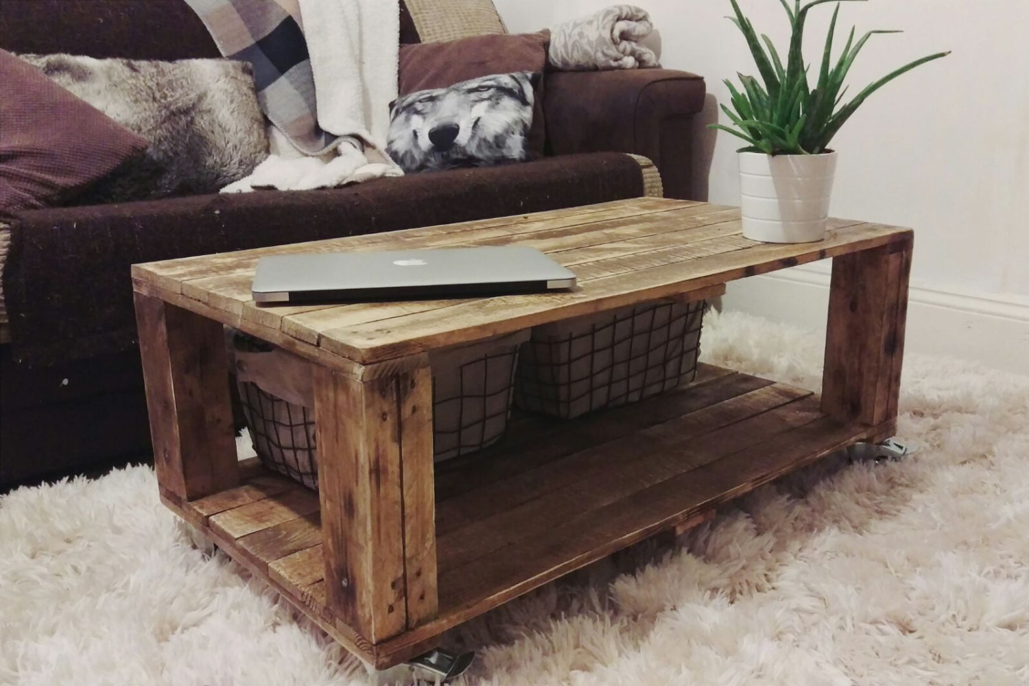 Best ideas about Pallet Coffee Table
. Save or Pin Industrial Pallet Coffee Table AHVIMA made of Reclaimed Timber Now.