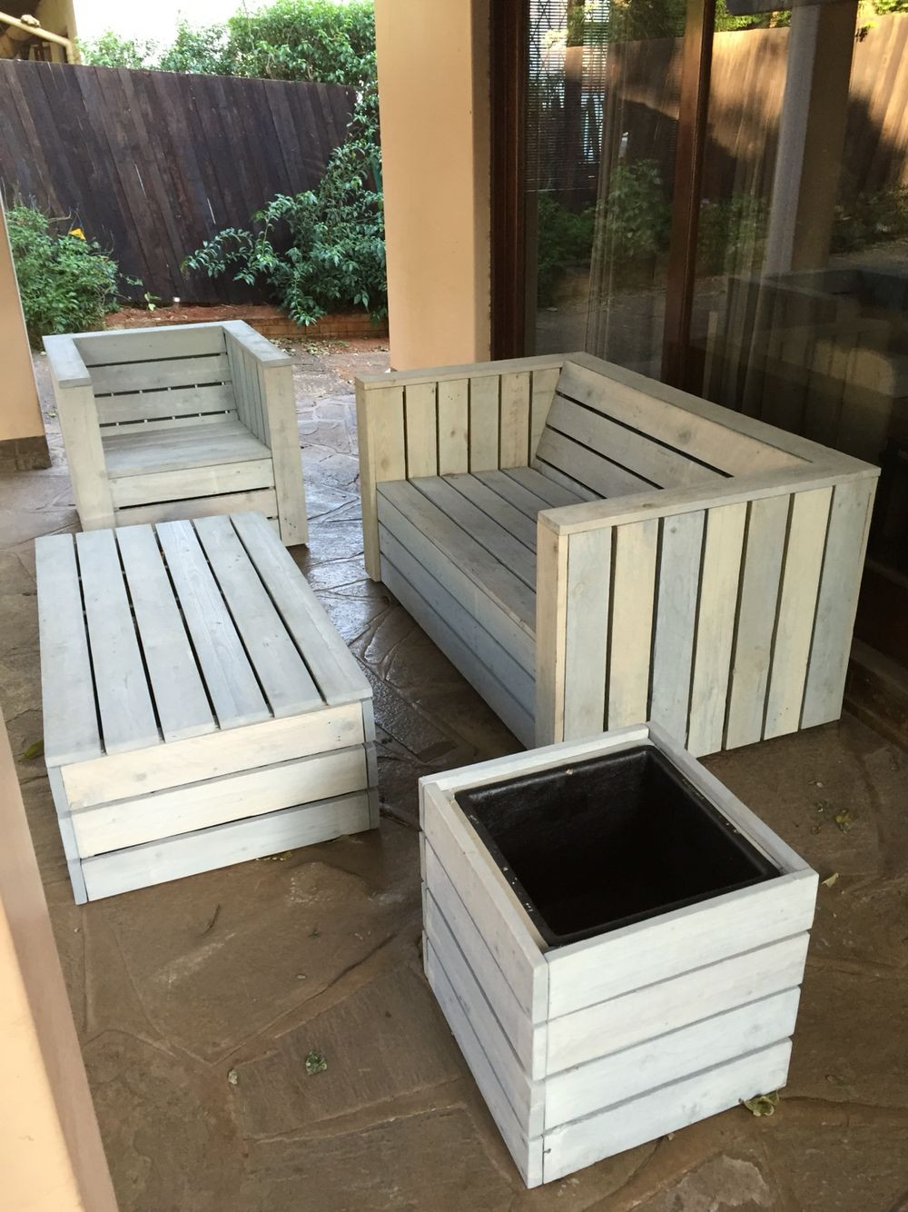 Best ideas about Pallet Patio Furniture
. Save or Pin Pallet wood patio furniture set How To Build A Shed Out Now.