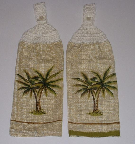 Best ideas about Palm Tree Kitchen Decorations
. Save or Pin 2 PALM TREE Hanging Crochet Top Dish Towel Tropical Kitchen Now.
