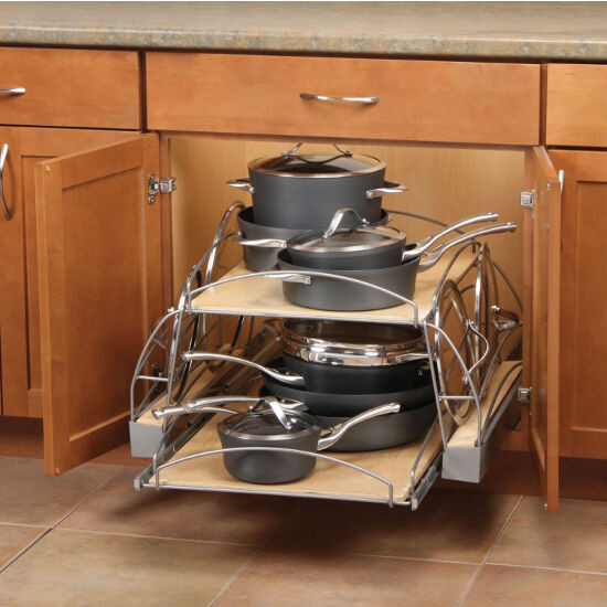 Best ideas about Pan Organizer For Cabinet
. Save or Pin Slide Out Pot and Pan Caddy for Kitchen Base Cabinetr by Now.
