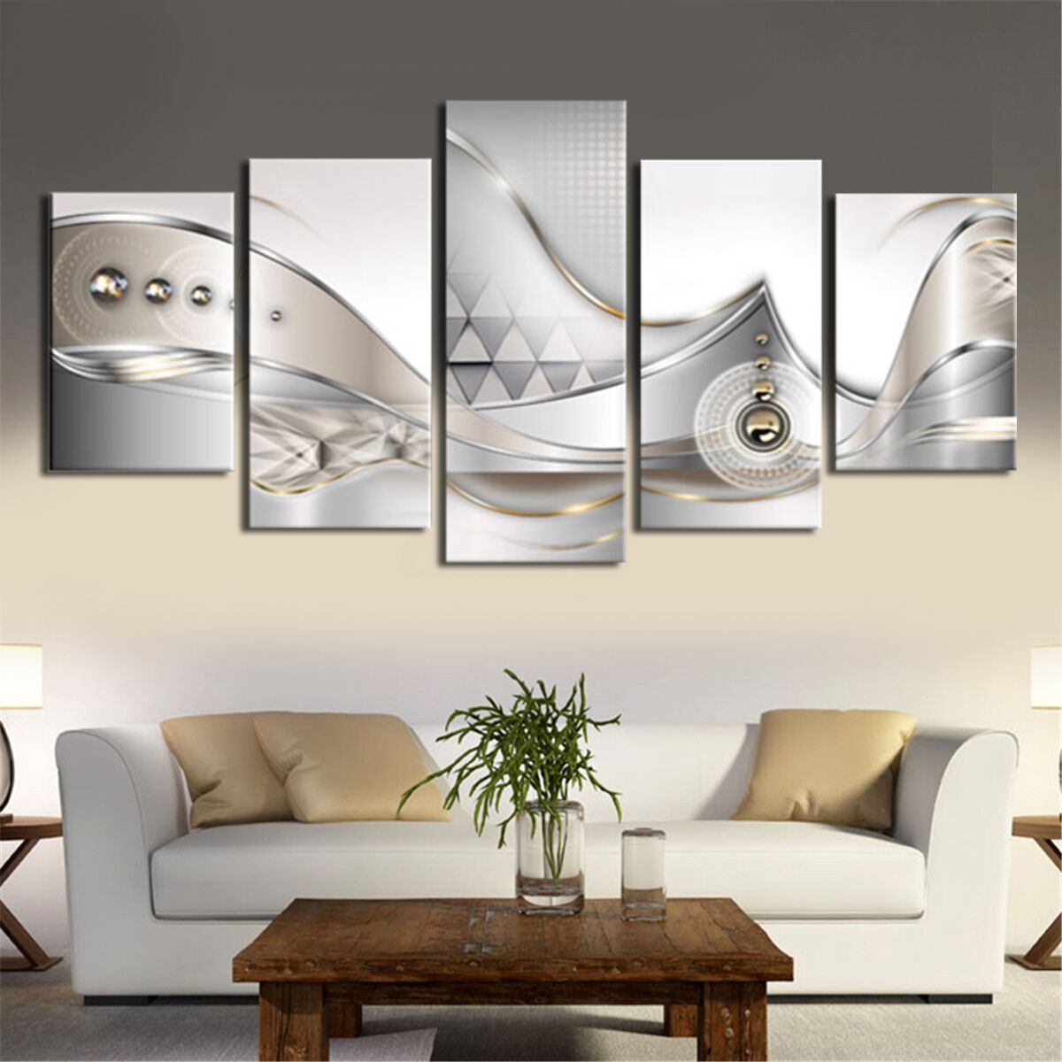 Best ideas about Panel Wall Art . Save or Pin 5 PANEL Canvas Print Modern Picture Wall Art Decor Home Now.