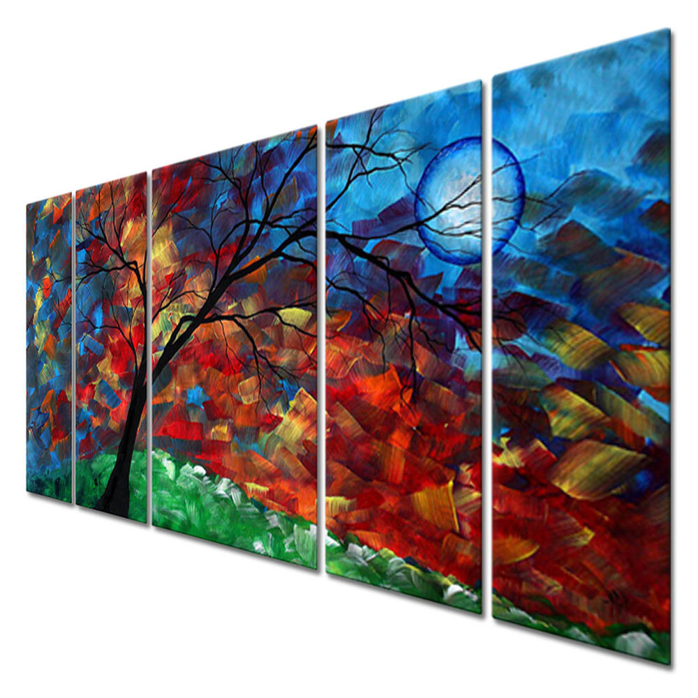 Best ideas about Panel Wall Art . Save or Pin Metal Wall Hanging Set Contemporary Sculpture 5 Panels Now.