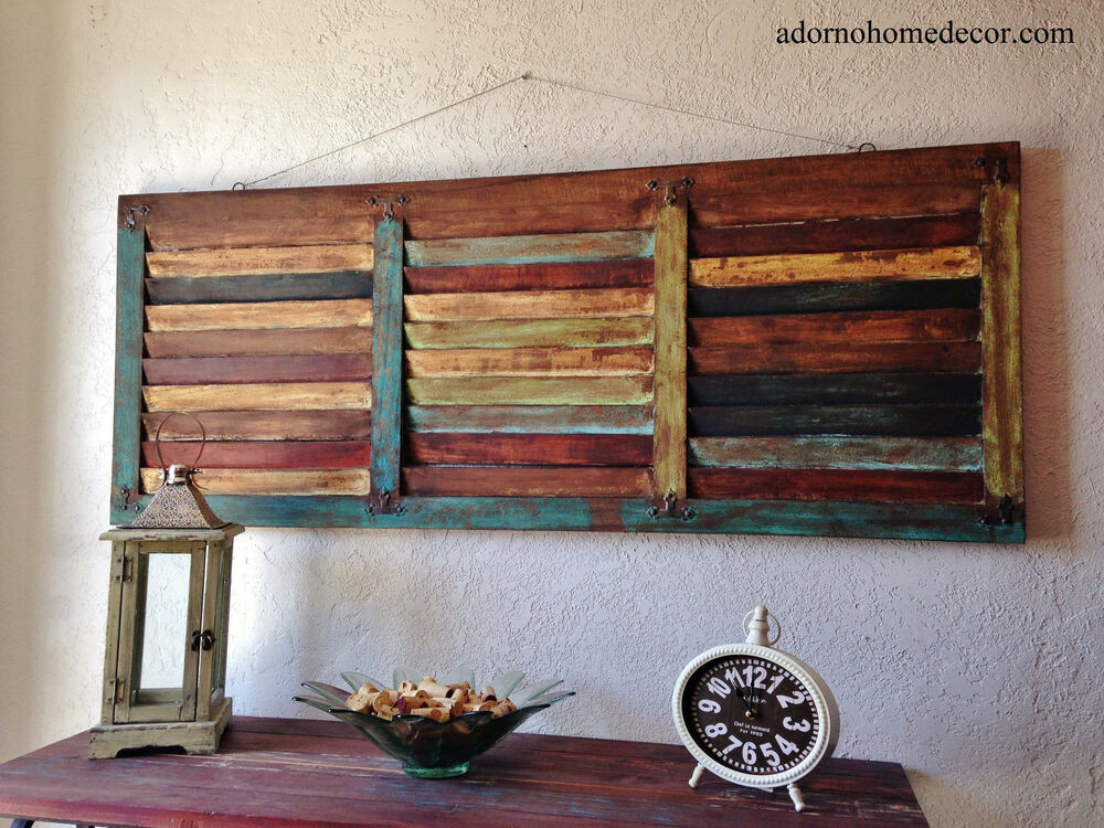 Best ideas about Panelled Wall Art . Save or Pin Rustic Wood Wall Panel Distressed Shutter Antique Vintage Now.