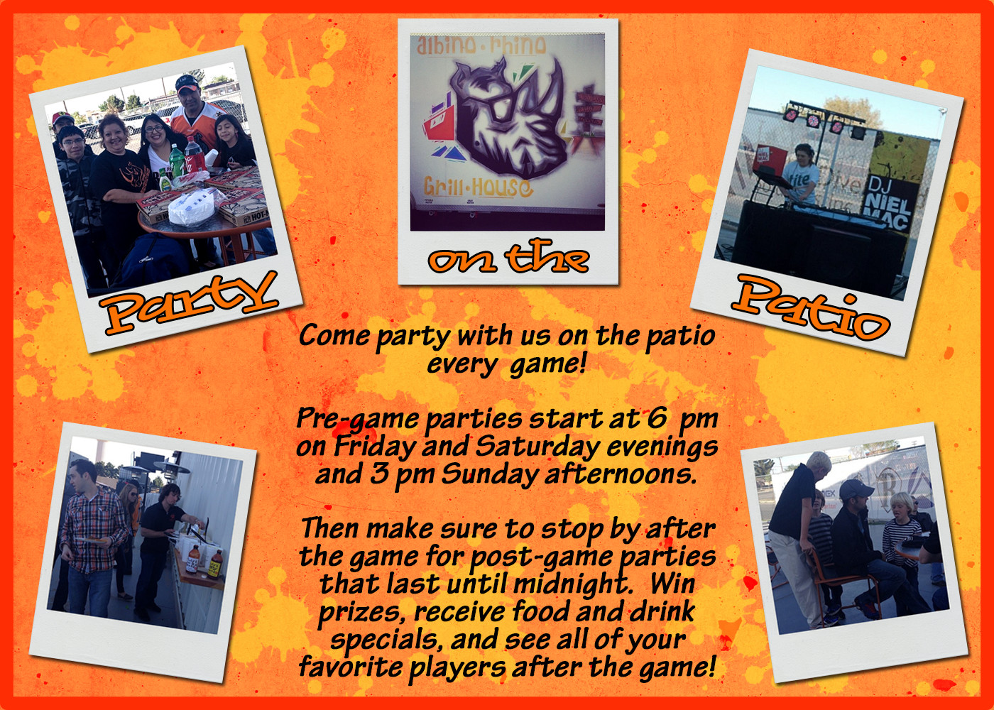 Best ideas about Party On The Patio
. Save or Pin El Paso Rhinos Party on the Patio Now.