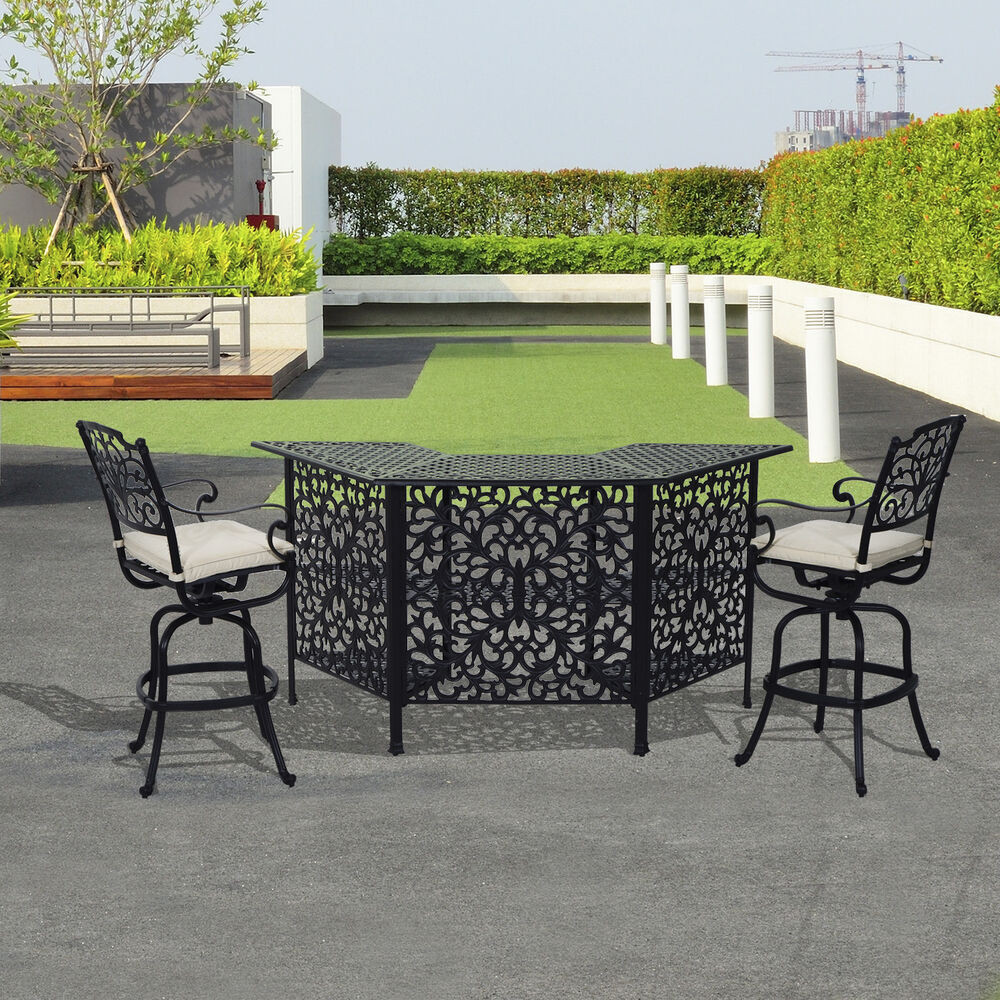 Best ideas about Patio Bar Set
. Save or Pin Outsunny 3pc Patio Bar Set Outdoor Dining Furniture Cast Now.