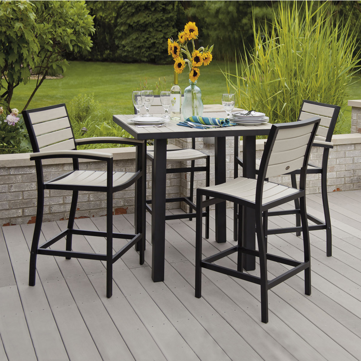 Best ideas about Patio Bar Sets
. Save or Pin POLYWOOD Euro 5 Piece Outdoor Bar Set Now.