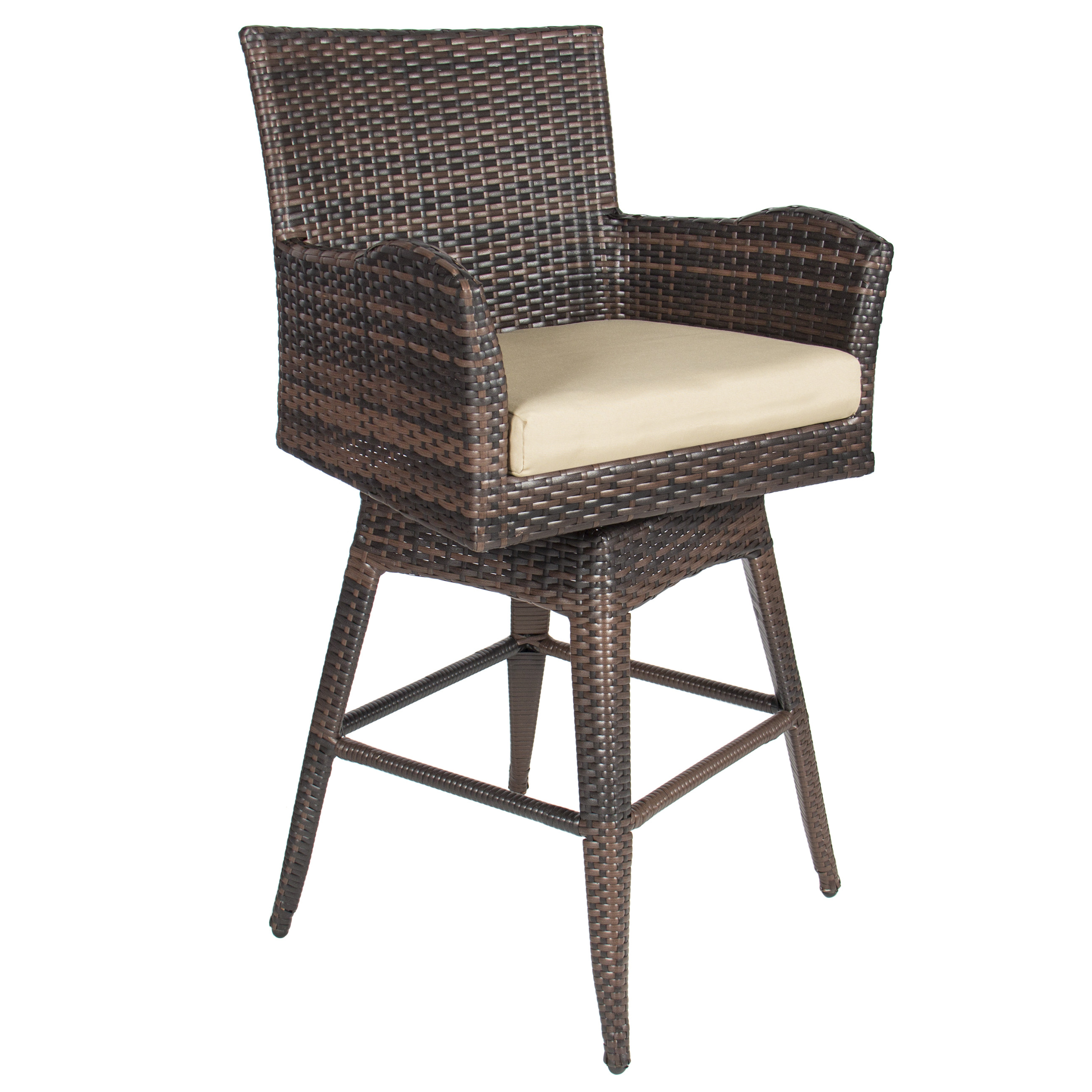 Best ideas about Patio Bar Stools
. Save or Pin Outdoor Patio Furniture All Weather Brown PE Wicker Swivel Now.