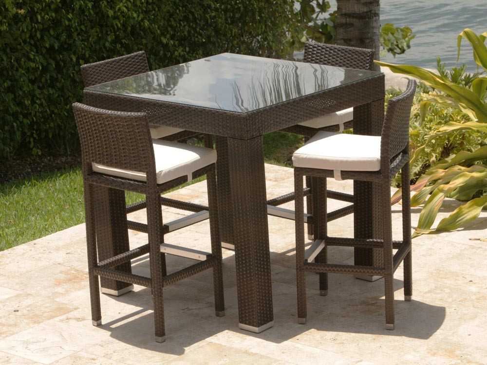 Best ideas about Patio Bar Table
. Save or Pin Source Outdoor Zen 5 Piece Wicker 40" Bar Height Dining Now.