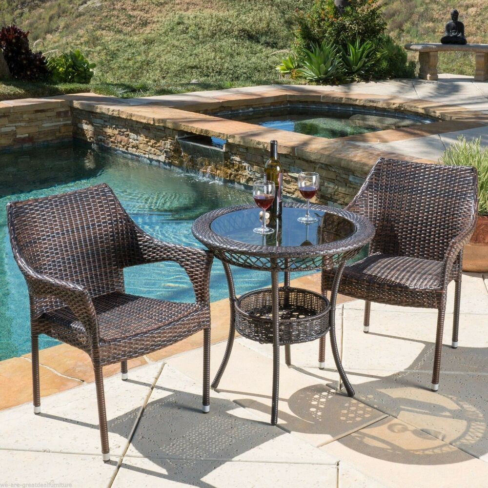 Best ideas about Patio Bistro Set
. Save or Pin Outdoor Patio 3pc Multibrown All Weather Wicker Glass Now.