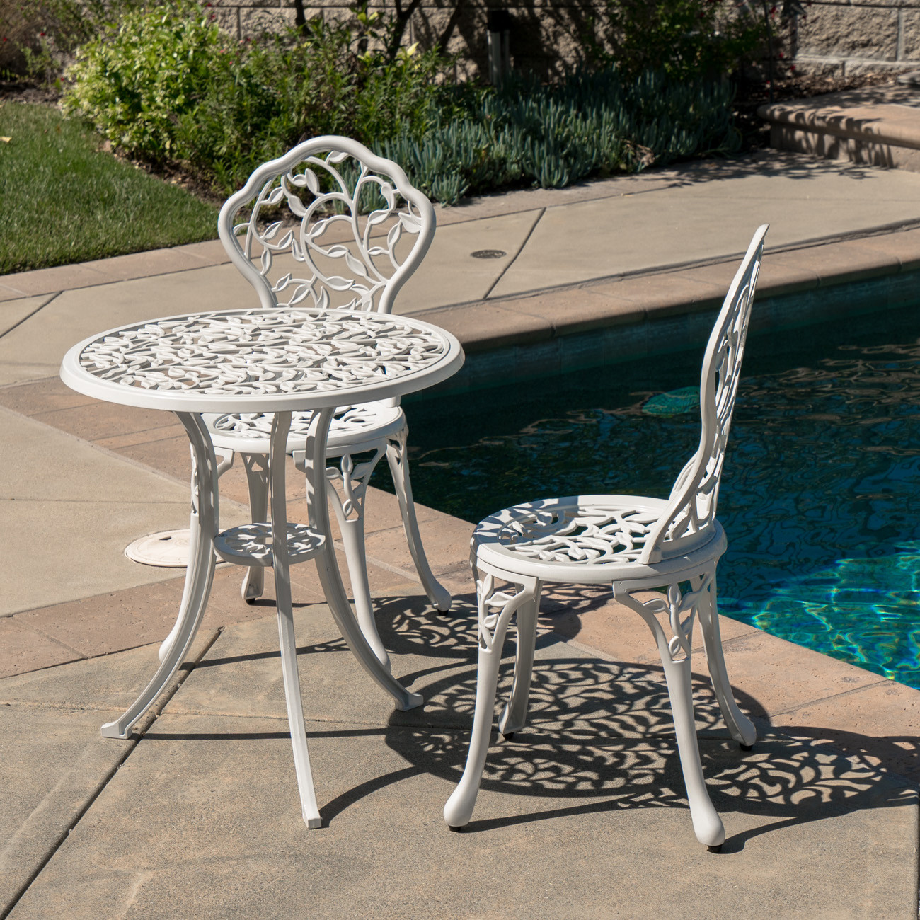 Best ideas about Patio Bistro Set
. Save or Pin 3PC Bistro Set Patio Table Chairs Ivory Furniture Balcony Now.