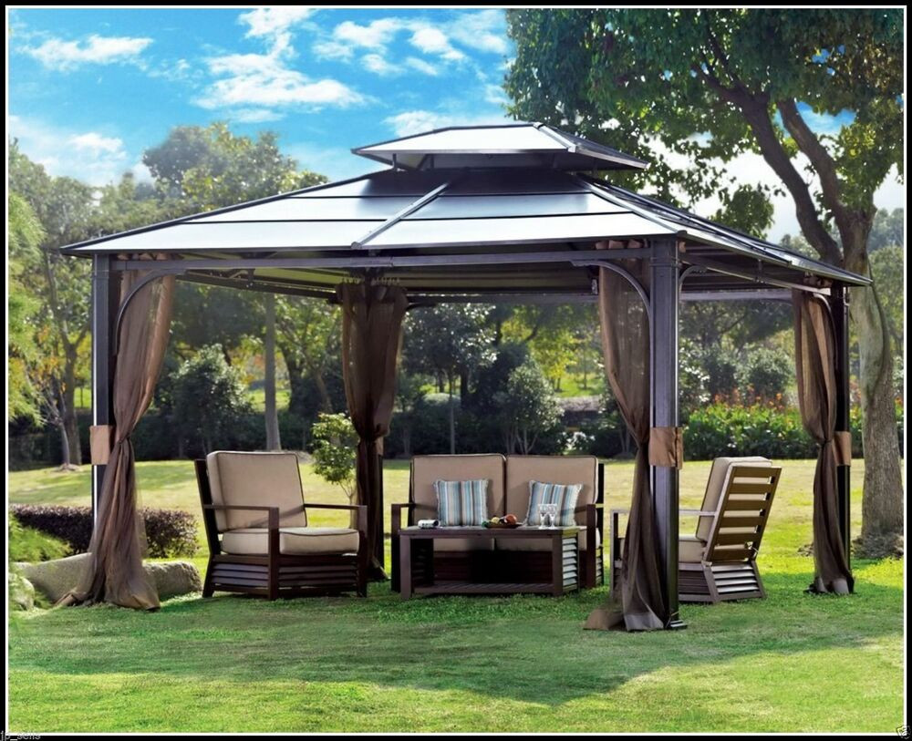 Best ideas about Patio Canopy Gazebo
. Save or Pin Gazebo Metal Steel Hardtop Roof Outdoor Patio Pergola Now.