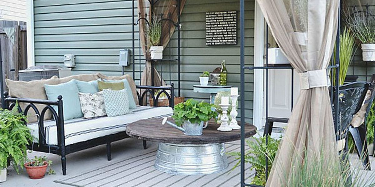 Best ideas about Patio Decor Ideas
. Save or Pin Liz Marie Blog Patio Before and After Patio Decorating Ideas Now.