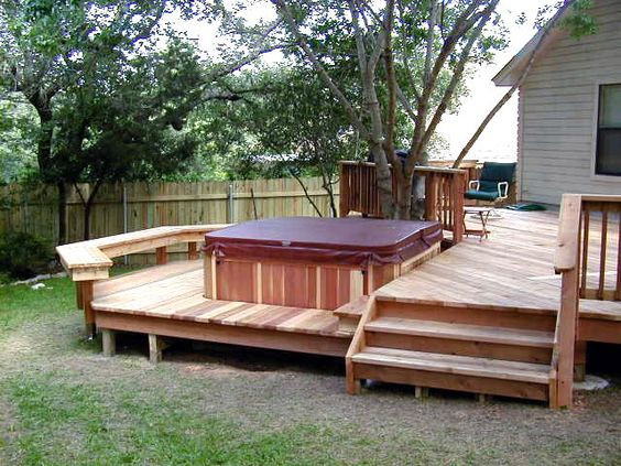 Best ideas about Patio Design Tool
. Save or Pin Hot tub deck Be cool and Two level deck on Pinterest Now.