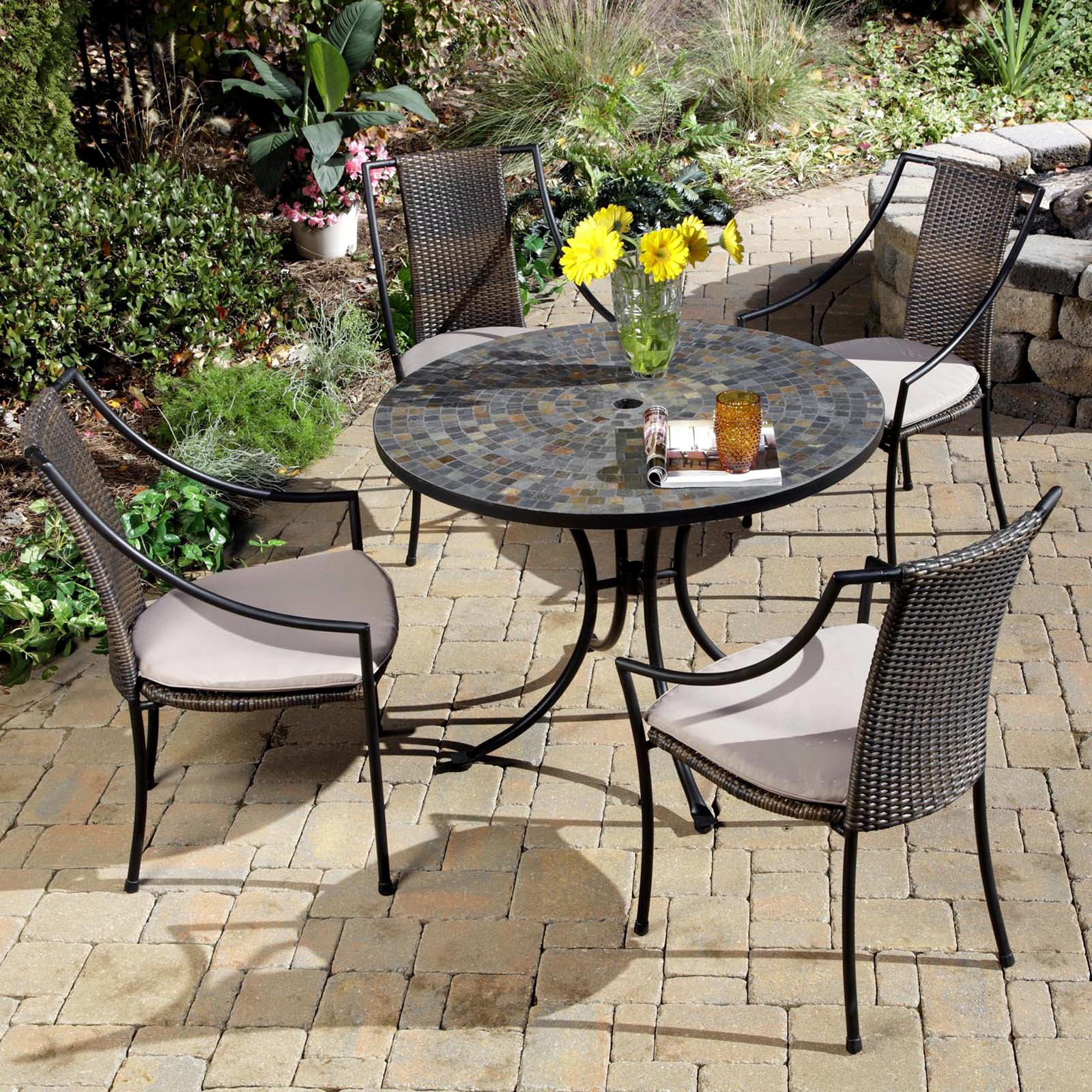 Best ideas about Patio Dining Set
. Save or Pin Home Styles Stone Harbor Mosaic Outdoor Dining Set Patio Now.