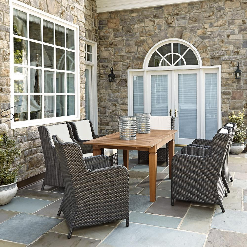Best ideas about Patio Dining Set
. Save or Pin Hampton Bay Oak Cliff 7 Piece Metal Outdoor Dining Set Now.