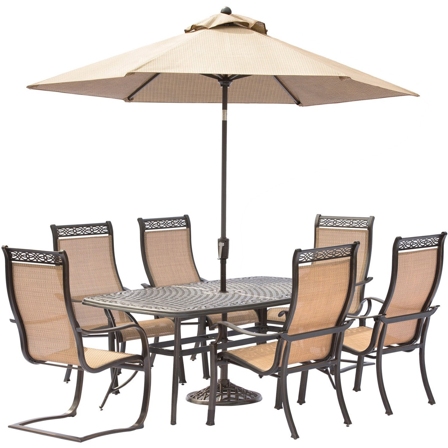 Best ideas about Patio Dining Sets With Umbrella
. Save or Pin Hanover Manor Aluminum 7 Piece Rectangular Patio Dining Now.