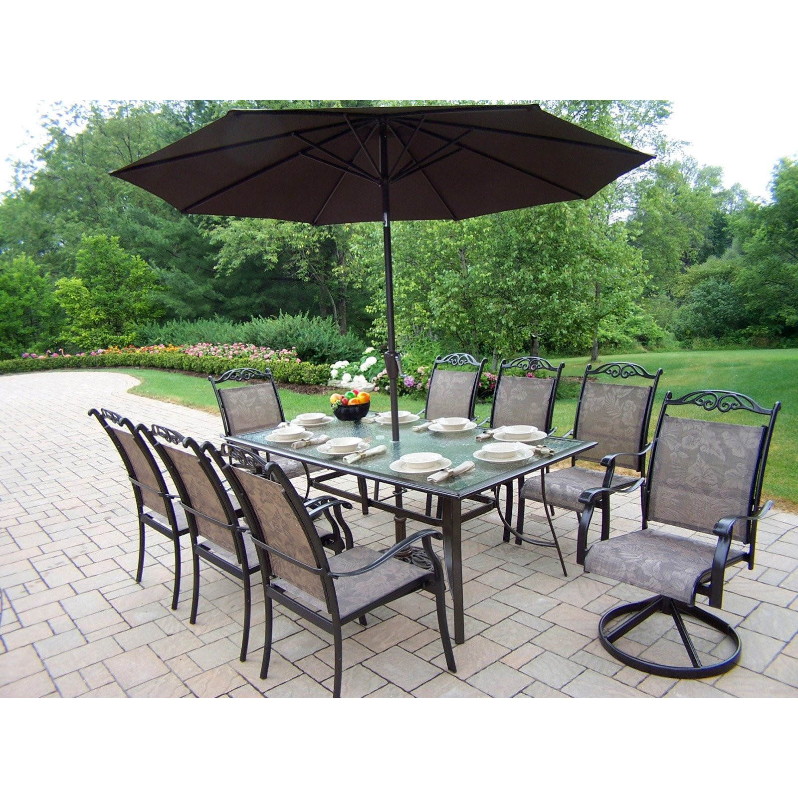 Best ideas about Patio Dining Sets With Umbrella
. Save or Pin Oakland Living Cascade Patio Dining Set with Umbrella and Now.