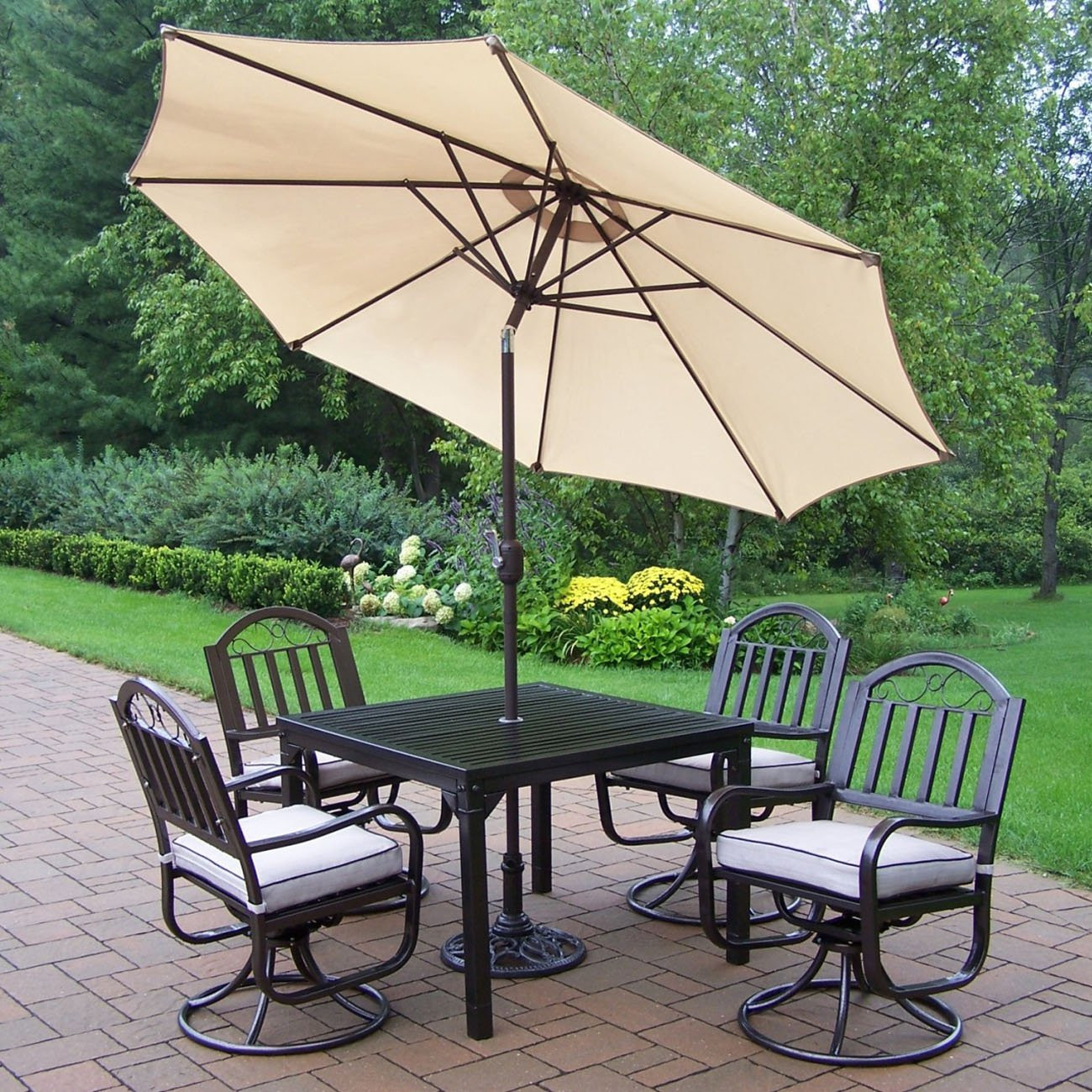 Best ideas about Patio Dining Sets With Umbrella
. Save or Pin Oakland Living 6135 6128 4005 B Rochester 6 Piece Outdoor Now.