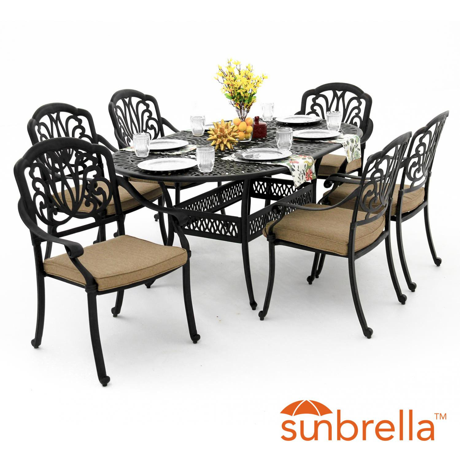 Best ideas about Patio Dining Table Clearance
. Save or Pin Rosedown Piece Cast Aluminum Patio Dining Set With X Inch Now.