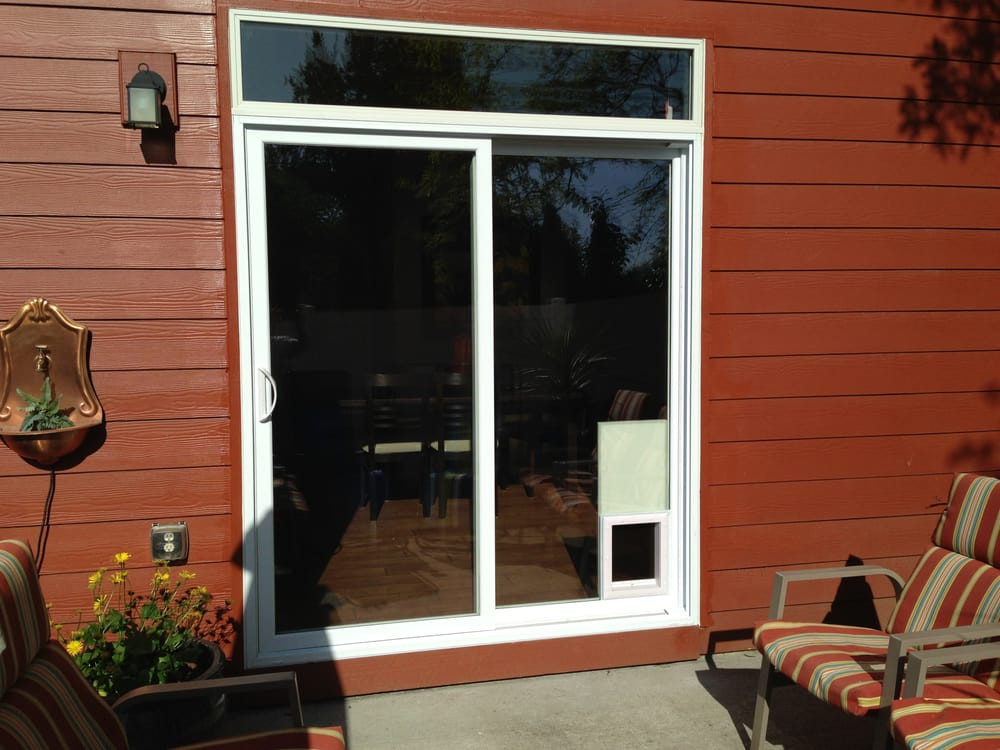 Best ideas about Patio Door With Pet Door Built In
. Save or Pin plete vinyl sliding patio door with electronic pet door Now.